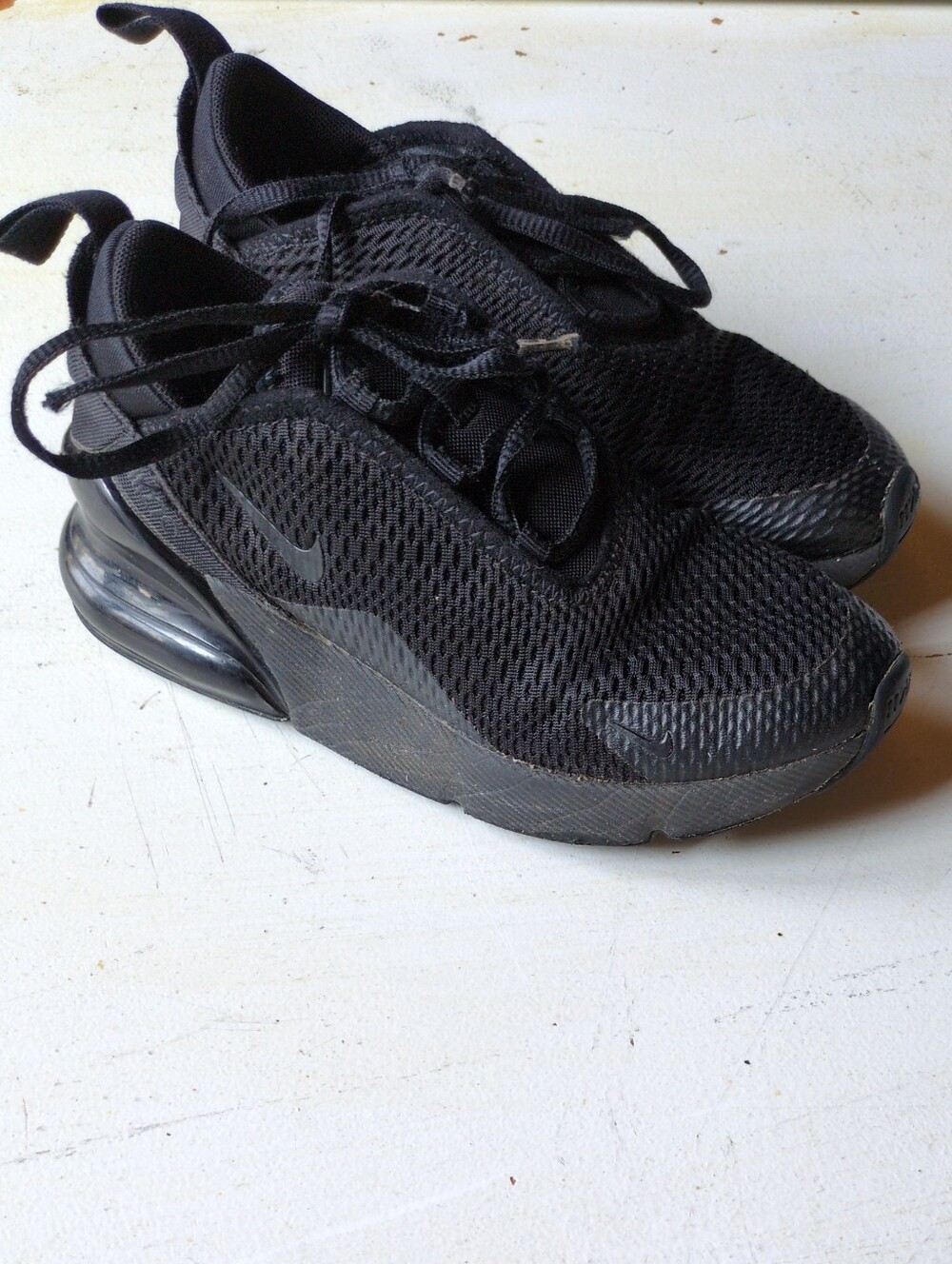 Nike Air 270 Triple Black Sz 1y Shoes